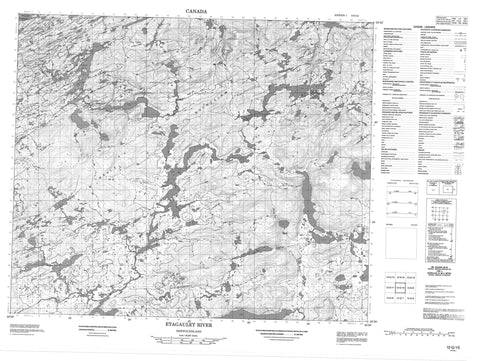 013G10 Etagaulet River Canadian topographic map, 1:50,000 scale