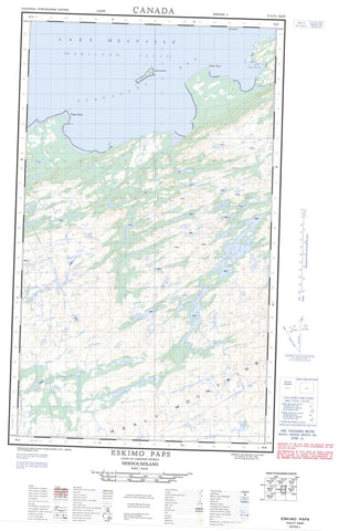 013G11E Eskimo Paps Canadian topographic map, 1:50,000 scale