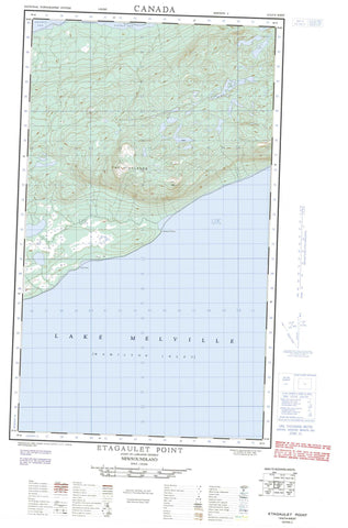 013G14W Etagaulet Point Canadian topographic map, 1:50,000 scale