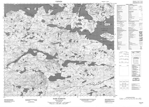 013H10 Hare Harbour Canadian topographic map, 1:50,000 scale