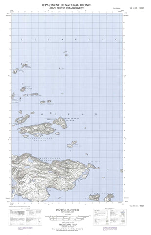 013H15W Packs Harbour Canadian topographic map, 1:50,000 scale
