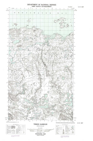 013I04E Tinker Harbour Canadian topographic map, 1:50,000 scale