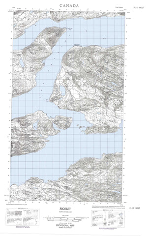 013J01W Rigolet Canadian topographic map, 1:50,000 scale