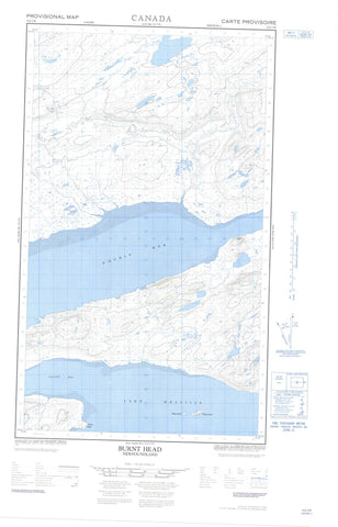 013J02W Burnt Head Canadian topographic map, 1:50,000 scale