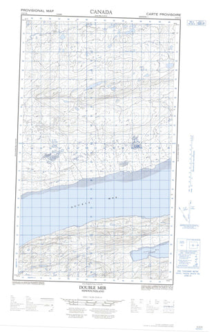 013J03E Double Mer Canadian topographic map, 1:50,000 scale