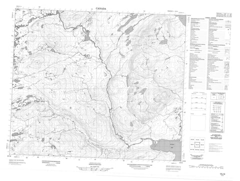 013J04 No Title Canadian topographic map, 1:50,000 scale