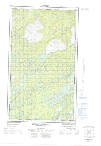 013J10W Mount Benedict Canadian topographic map, 1:50,000 scale