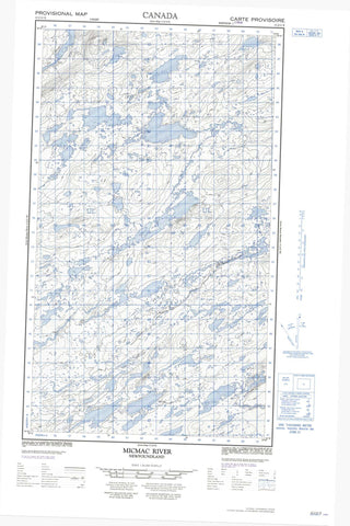 013J11E Micmac River Canadian topographic map, 1:50,000 scale