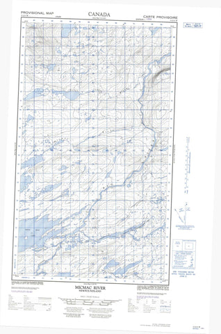 013J11W Micmac River Canadian topographic map, 1:50,000 scale