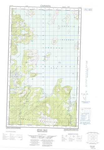 013J15W Stag Bay Canadian topographic map, 1:50,000 scale