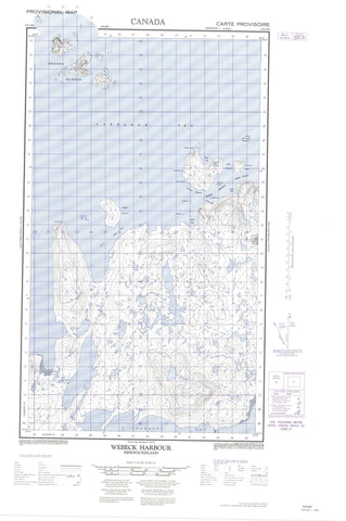 013J16E Webeck Harbour Canadian topographic map, 1:50,000 scale
