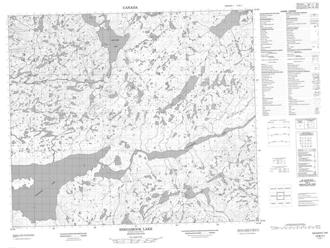 013K11 Snegamook Lake Canadian topographic map, 1:50,000 scale