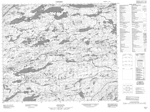 013L01 No Title Canadian topographic map, 1:50,000 scale