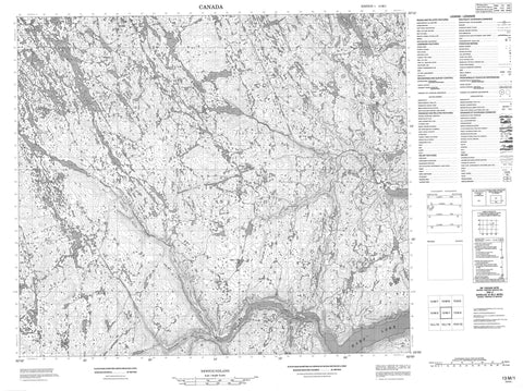 013M01 No Title Canadian topographic map, 1:50,000 scale