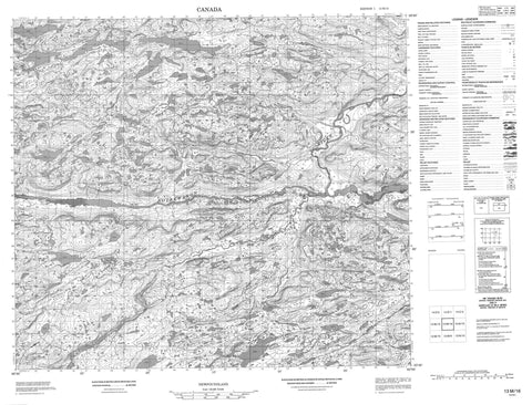013M16 No Title Canadian topographic map, 1:50,000 scale