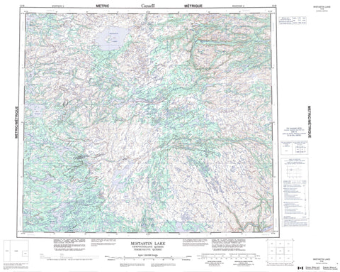013M Mistastin Lake Canadian topographic map, 1:250,000 scale