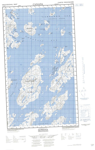013N08E Hopedale Canadian topographic map, 1:50,000 scale