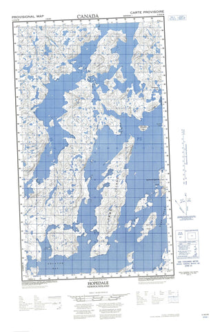 013N08W Hopedale Canadian topographic map, 1:50,000 scale