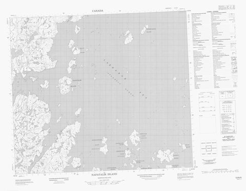 013N09 Napatalik Island Canadian topographic map, 1:50,000 scale