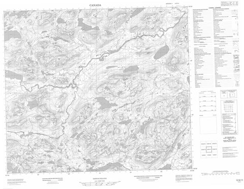 013N11 No Title Canadian topographic map, 1:50,000 scale