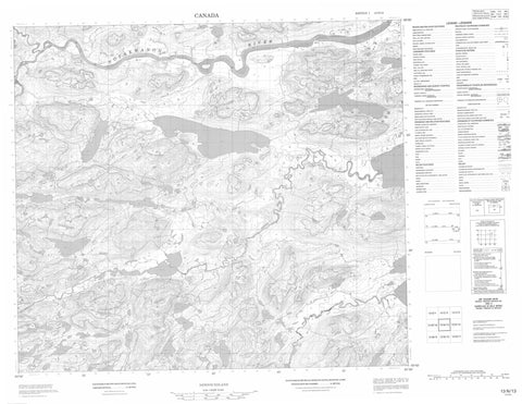 013N13 No Title Canadian topographic map, 1:50,000 scale