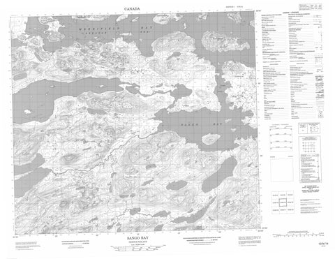 013N14 Sango Bay Canadian topographic map, 1:50,000 scale