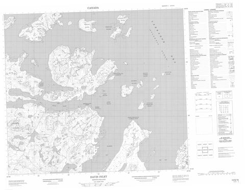 013N15 Davis Inlet Canadian topographic map, 1:50,000 scale