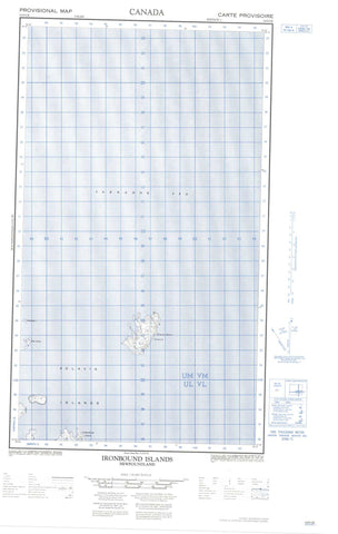 013O02E Ironbound Islands Canadian topographic map, 1:50,000 scale