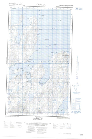 013O03E Makkovik Canadian topographic map, 1:50,000 scale