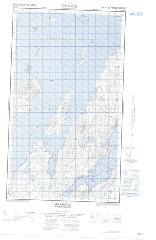 013O03W Makkovik Canadian topographic map, 1:50,000 scale