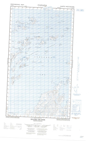 013O05W Double Islands Canadian topographic map, 1:50,000 scale