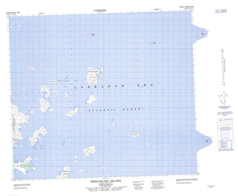 014C02 Spracklins Island Canadian topographic map, 1:50,000 scale
