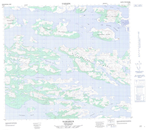 014C05 Kamarsuk Canadian topographic map, 1:50,000 scale