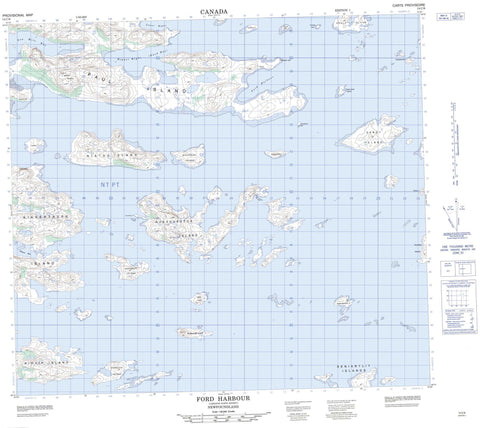 014C06 Ford Harbour Canadian topographic map, 1:50,000 scale
