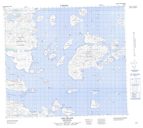 014C11 Dog Island Canadian topographic map, 1:50,000 scale