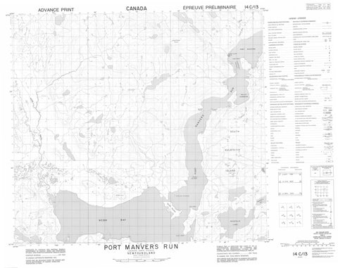 014C13 Port Manvers Run Canadian topographic map, 1:50,000 scale
