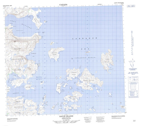 014C14 David Island Canadian topographic map, 1:50,000 scale