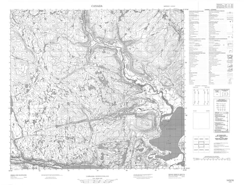014D15 No Title Canadian topographic map, 1:50,000 scale