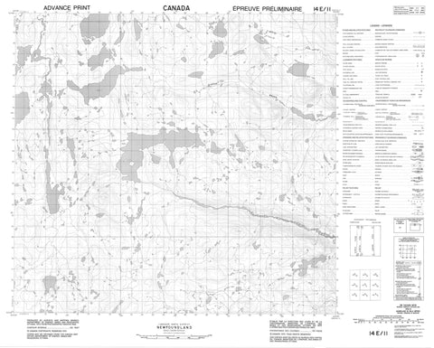 014E11 No Title Canadian topographic map, 1:50,000 scale