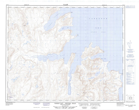 014L14 Ramah Bay Reichel Head Canadian topographic map, 1:50,000 scale