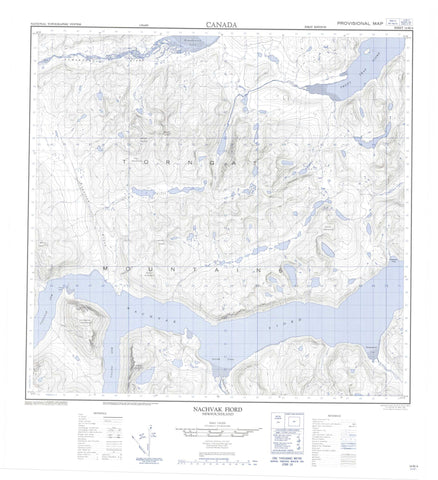 014M04 Nachvak Fiord Canadian topographic map, 1:50,000 scale
