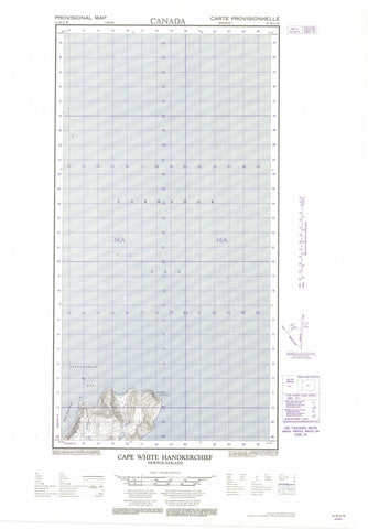 014M06W Cape White Handkerchief Canadian topographic map, 1:50,000 scale