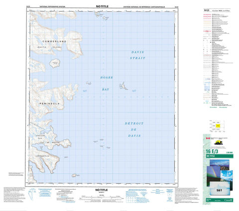 016E03 No Title Canadian topographic map, 1:50,000 scale