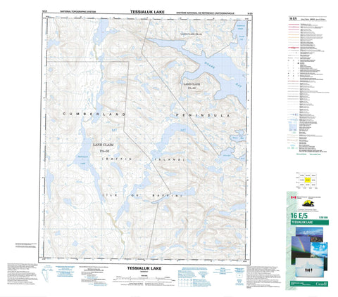 016E05 Tessialuk Lake Canadian topographic map, 1:50,000 scale
