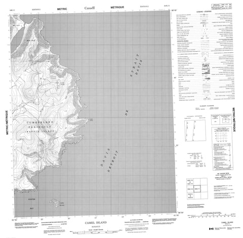 016K11 Camel Island Canadian topographic map, 1:50,000 scale