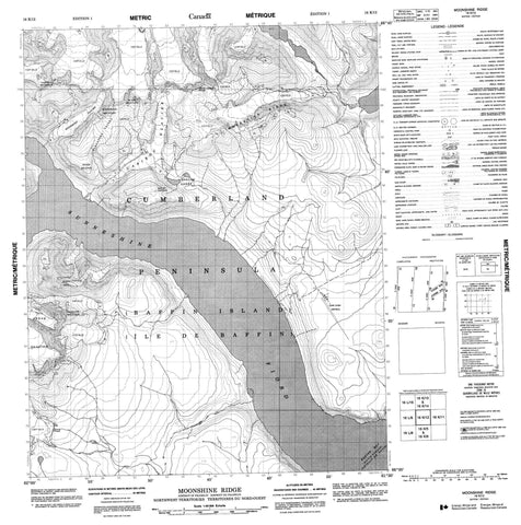 016K12 Moonshine Ridge Canadian topographic map, 1:50,000 scale