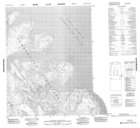 016K13 No Title Canadian topographic map, 1:50,000 scale