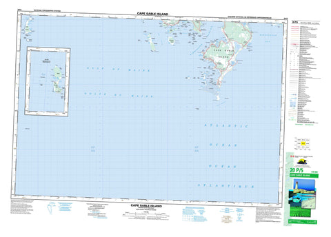 020P05 Cape Sable Island Canadian topographic map, 1:50,000 scale