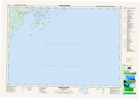 021A01 Lahave Islands Canadian topographic map, 1:50,000 scale