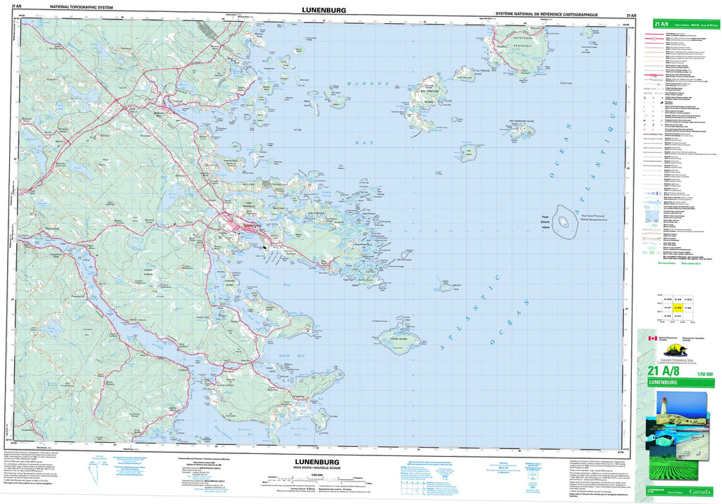 Buy Lunenburg topo map 021A08 YellowMaps Map Store